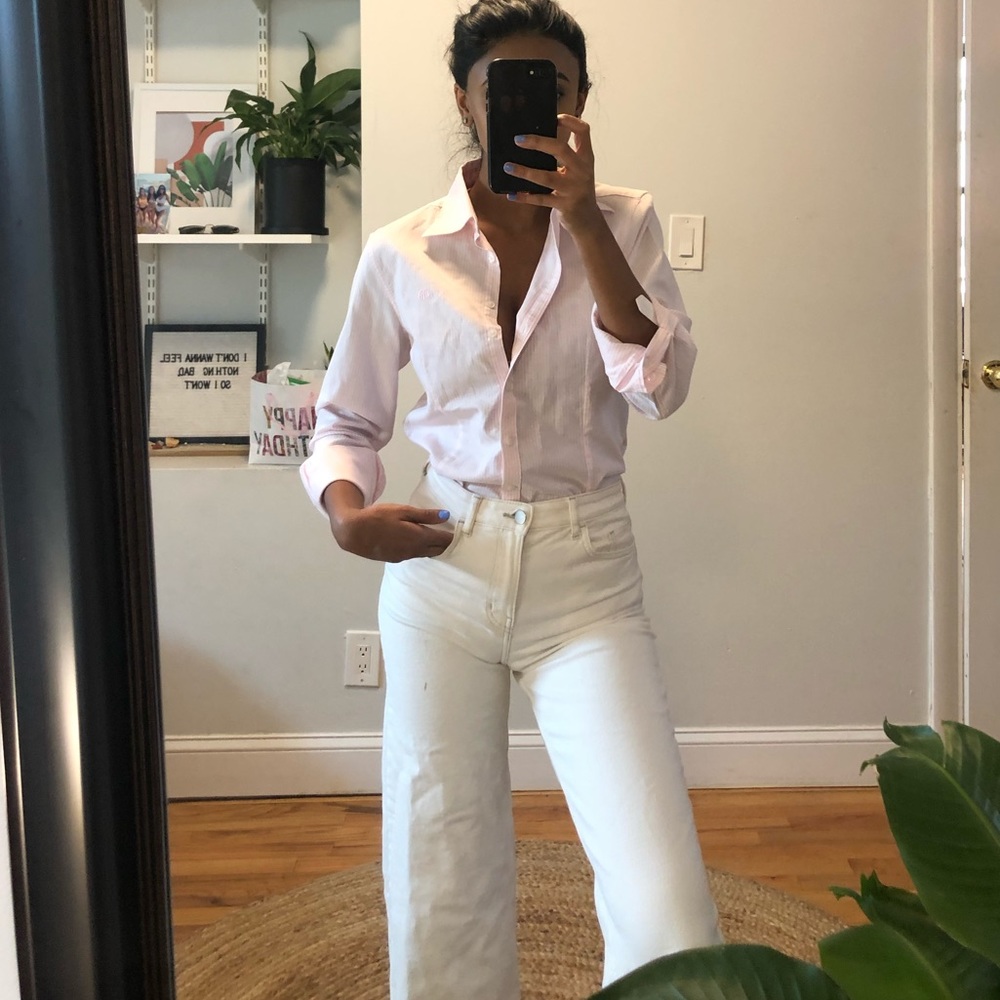 Brooks brothers light pink button up shirt